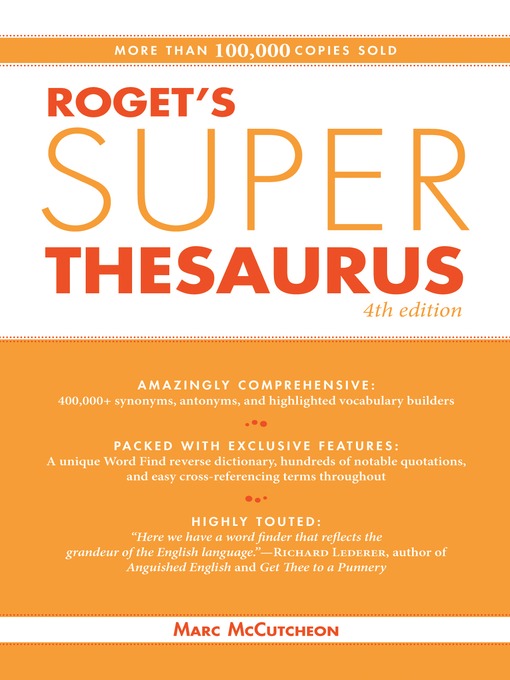 Title details for Roget's Super Thesaurus by Marc McCutcheon - Available